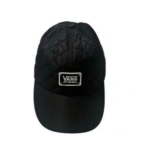 Vans Quilted Black Adjustable Strap Baseball Cap